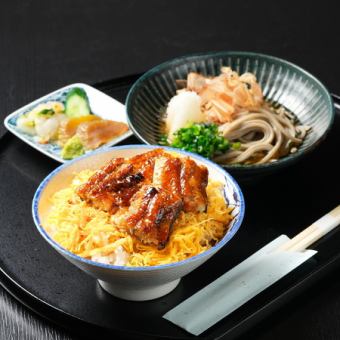 [Lunch only] A hearty Unadon and Soba noodle set for 1,900 yen (tax included)