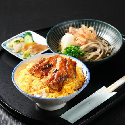 [Lunch only] A hearty Unadon and Soba noodle set for 1,900 yen (tax included)
