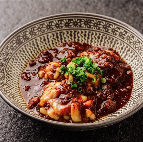 たちと鶏そぼろの麻辣炒め