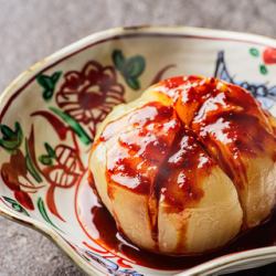 新玉ねぎの麻辣ソース掛け 