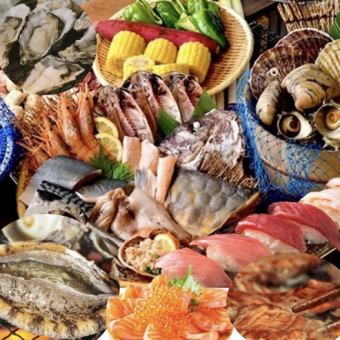 夜の部　海鮮食べ放題プラチナコース110分（別途 飲み放題あり）