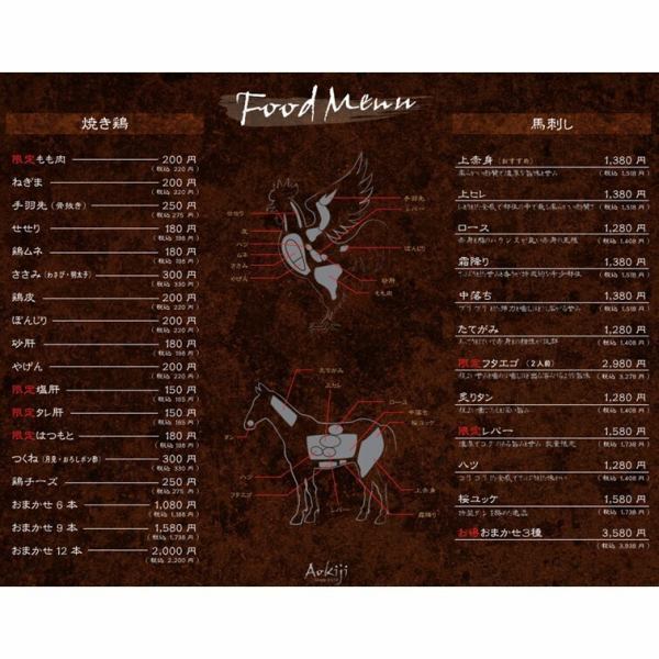 焼き鶏・馬刺