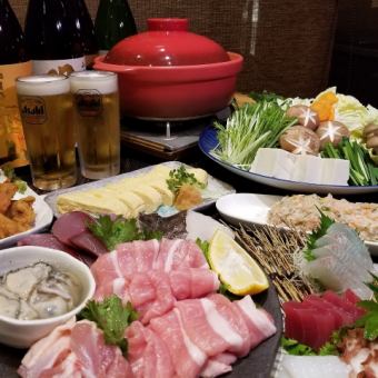 ★特製ちゃんこ鍋コース 一品料理2品+〆雑炊orラーメン付