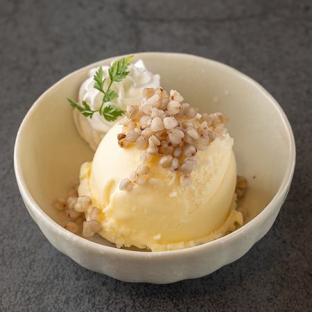Buckwheat vanilla ice cream