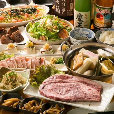 [Miyazaki Beef Rank A4 or higher!] Course ``Raw + 70+ types'' All-you-can-drink 2.5 hours meal ``Total 10 dishes'' (Includes oden pot)