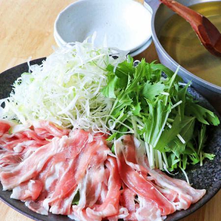 [2.5 hours all-you-can-drink included] Enjoy the garden's local chicken tataki, oden hotpot, and more with the "Potato Pork Shabu-shabu Course"