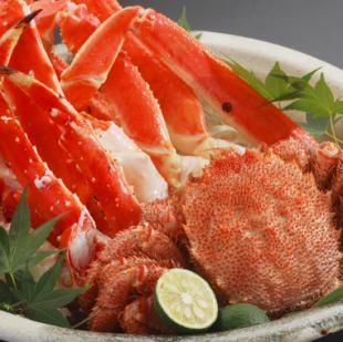 [Three major crabs] Enjoy Hokkaido's proud crabs.Beach-boiled hair crab, rich snow crab, and impressive king crab.A blissful time full of crabs.