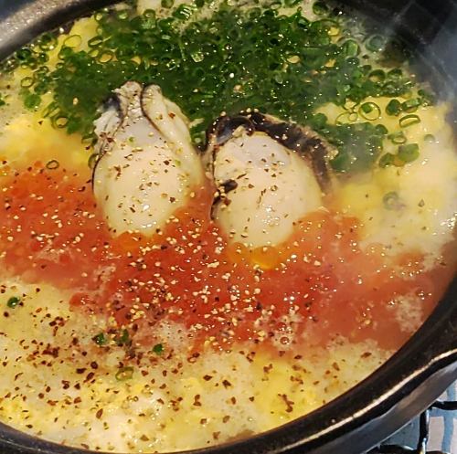 牡蠣鮭魚籽蛋粥