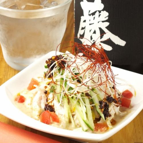 やわらか蒸し鶏の棒棒鶏