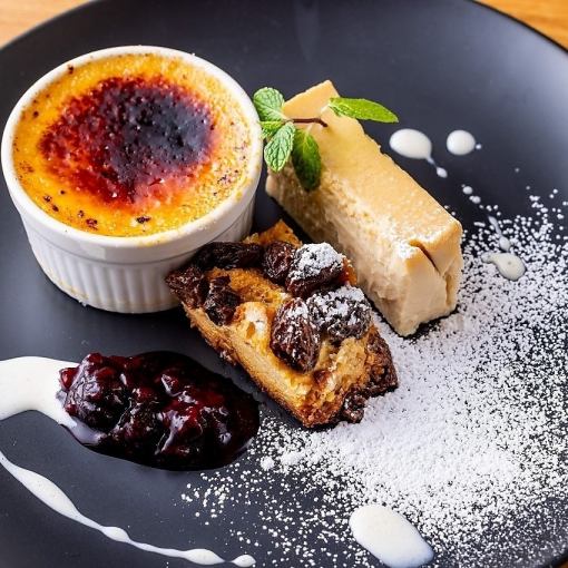 【特典付席のみ予約】誕生日・記念日・歓送迎会に♪デザート3種盛り付席のみ予約 1,200円