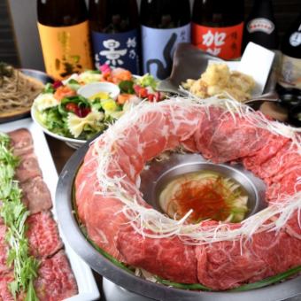 Ya'Miyabi'套餐【松阪猪和A4松阪牛肉2种肉类烹饪器】2小时全部可以喝4,280日元
