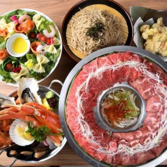 아카네 "아카네"코스 [A4 마쓰자카 소와 쇠고기의 2 종 모듬 고기 짓고 냄비】 2 시간 음료 뷔페 포함 4,780 엔