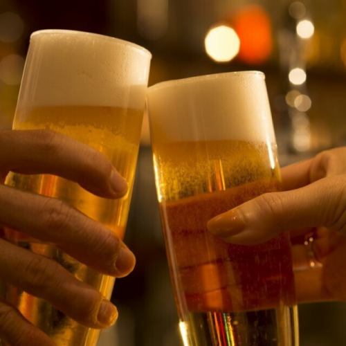 忘れてはいけない！肉×生ビールも最高の組み合わせ♪