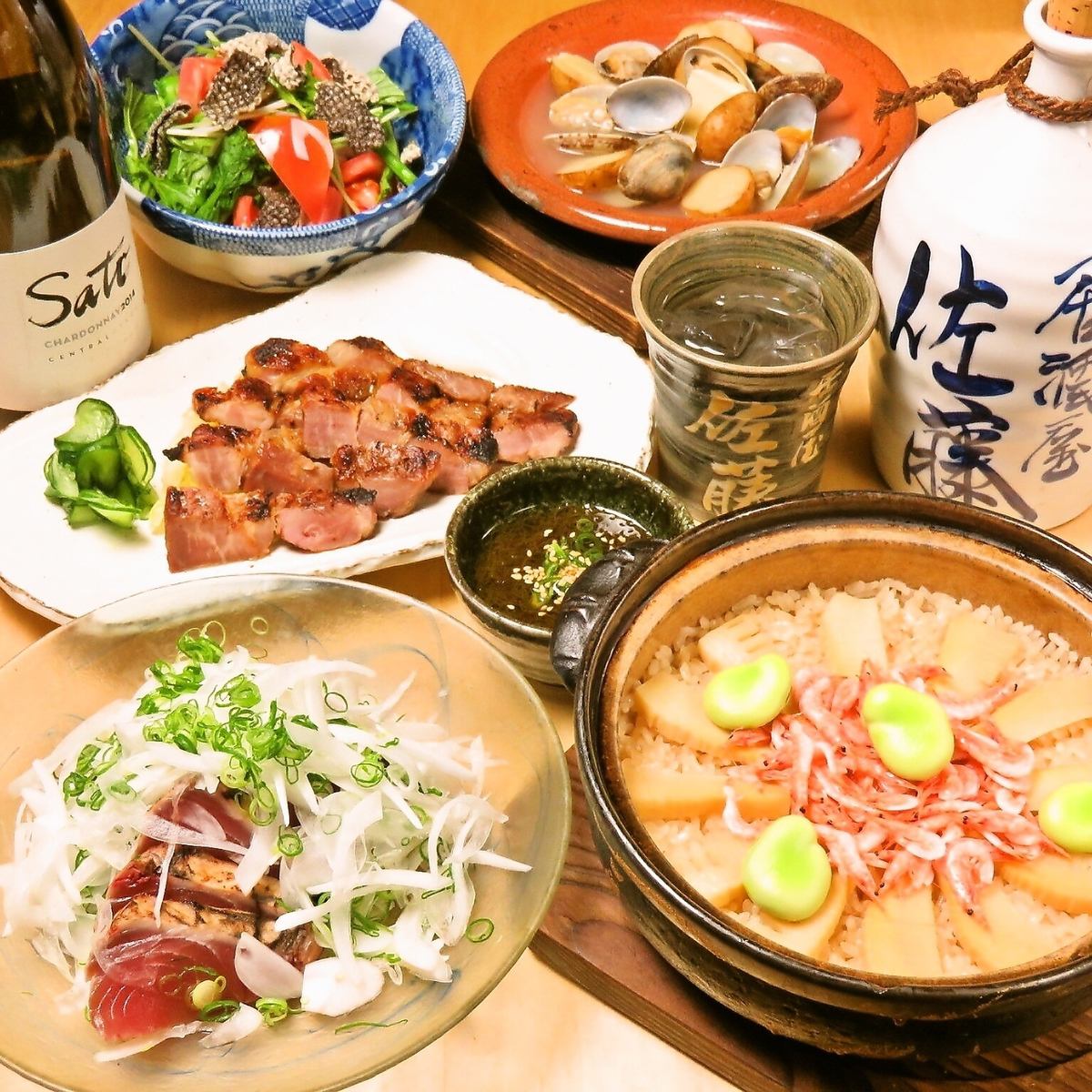 "Izakaya Sato" where you can enjoy fresh seafood, charcoal-grilled food and sake, 2-hour all-you-can-drink course starts from 6,000 yen