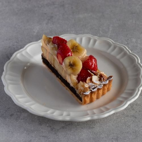 いちごとバナナのタルト