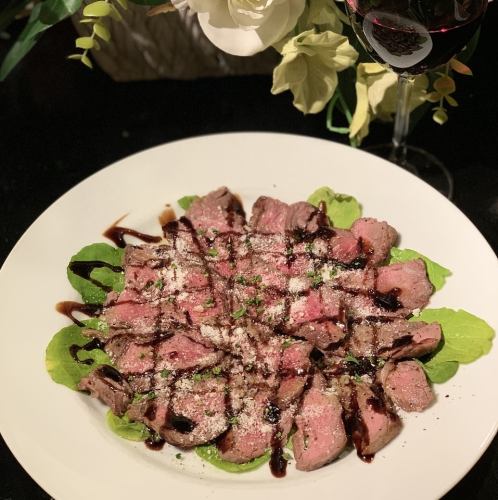 薄切り牛肉のステーキ バルサミコとパルメザンチーズ　150ｇ