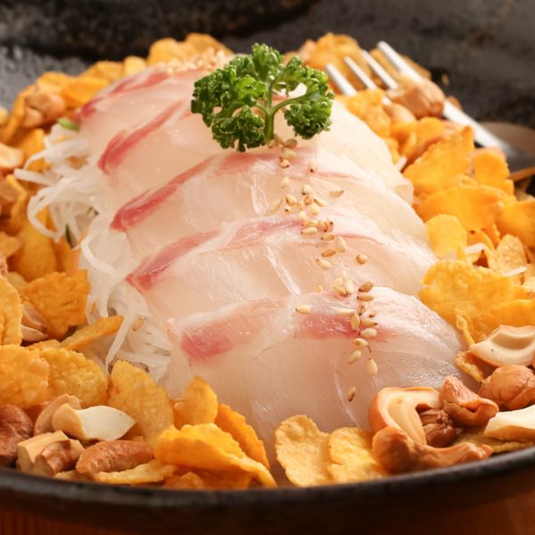 活〆真鯛の中華風刺身