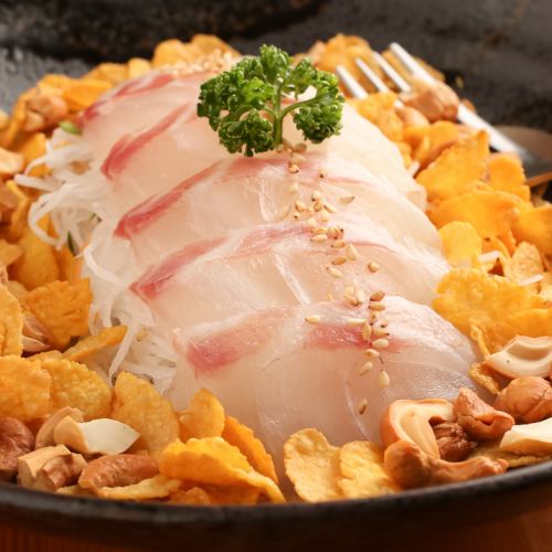 活〆真鯛の中華風刺身