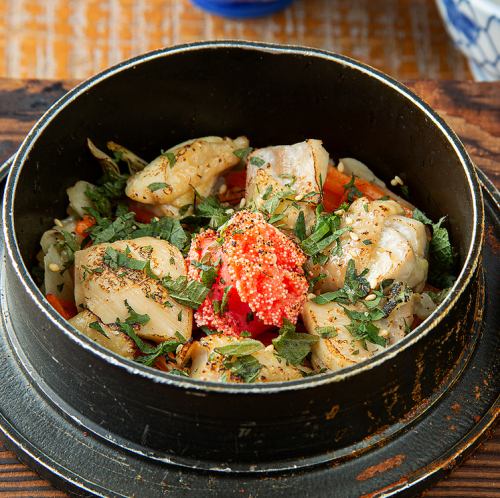 鶏と明太子の釜飯