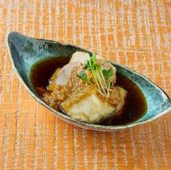 あん肝なめ茸揚げ出し豆腐