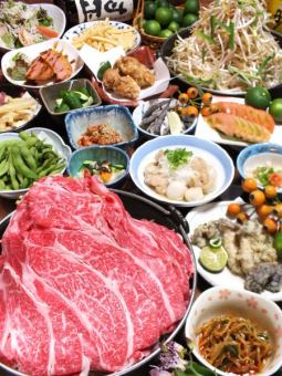 [1] (Beef) Sukiyaki [120 minutes all-you-can-eat and drink] 5,500 yen → 5,000 yen