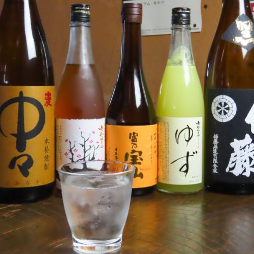 We have a wide variety of shochu available♪