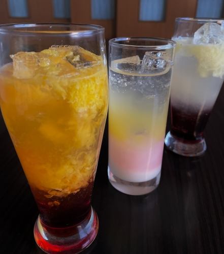 A wide selection of original non-alcoholic cocktails