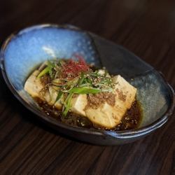Delicious minced tofu served warm