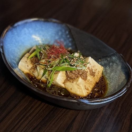 Delicious minced tofu served warm