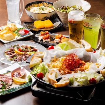 生付2.5h飲み放題■韓流チーズタッカルビ&リゾット全8品6,480⇒5,980円