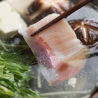 生付2.5h飲み放題!!鰤しゃぶが味わえる全9品「鰤しゃぶコース」7,480⇒6,980円