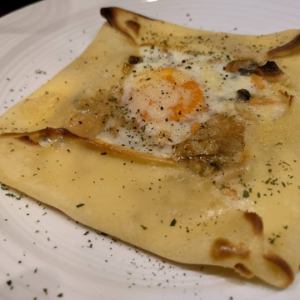 火腿菠菜薄饼