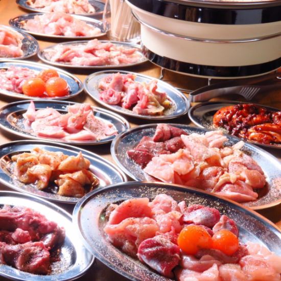 All-you-can-eat chicken yakiniku! Enjoy the whole chicken at the best value for money ☆