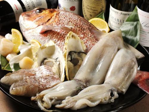Seafood is abundant! Seasonal ingredients in the course.