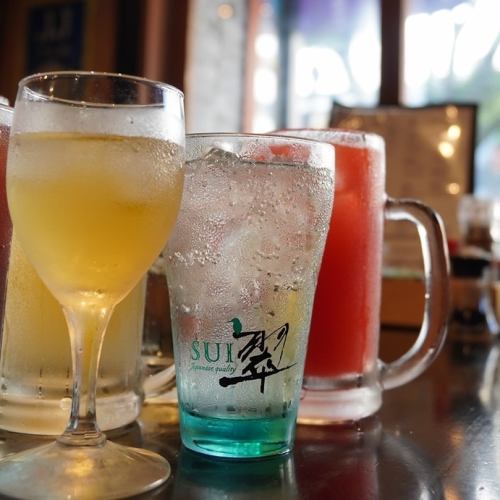 ドリンクの種類も豊富◎