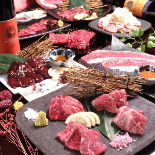 Lunch only ♪ Premium all-you-can-eat and drink yukhoe and meat sashimi ♪