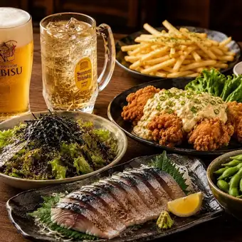 コスパ◎飲み重視！3時間飲み放題付きコース4000円