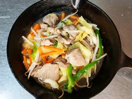 塩ラム野菜炒め