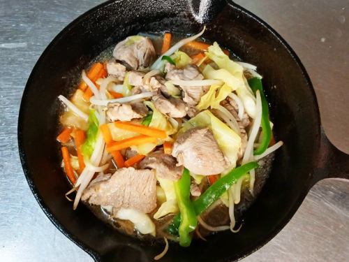 塩ラム野菜炒め