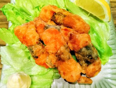 鶏の梅しそ天ぷら