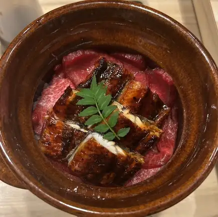 F [All-you-can-drink] [Nishi-Shinsaibashi store only] ■ Clay pot course ■ 'Wagyu beef and eel clay pot rice'