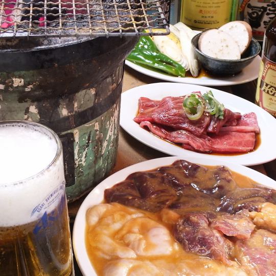 【カルビとホルモン食べ放題&飲み放題】2時間4500円+500円で生ビールもOK