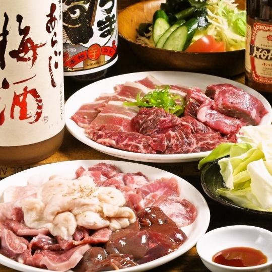 【烤肉吃到饱+荷尔蒙&饮料吃到饱】2小时5,000日元+500日元，还提供生啤酒