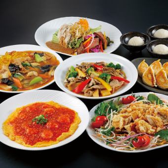 【暖龍人気の中華三昧コース◎】暖龍定番の人気7品 4000円→3500円（税込）飲み放題2時間付き！