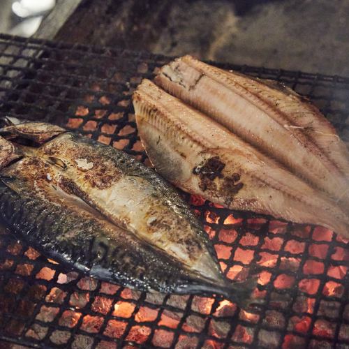 Bansuke dried fish robatayaki