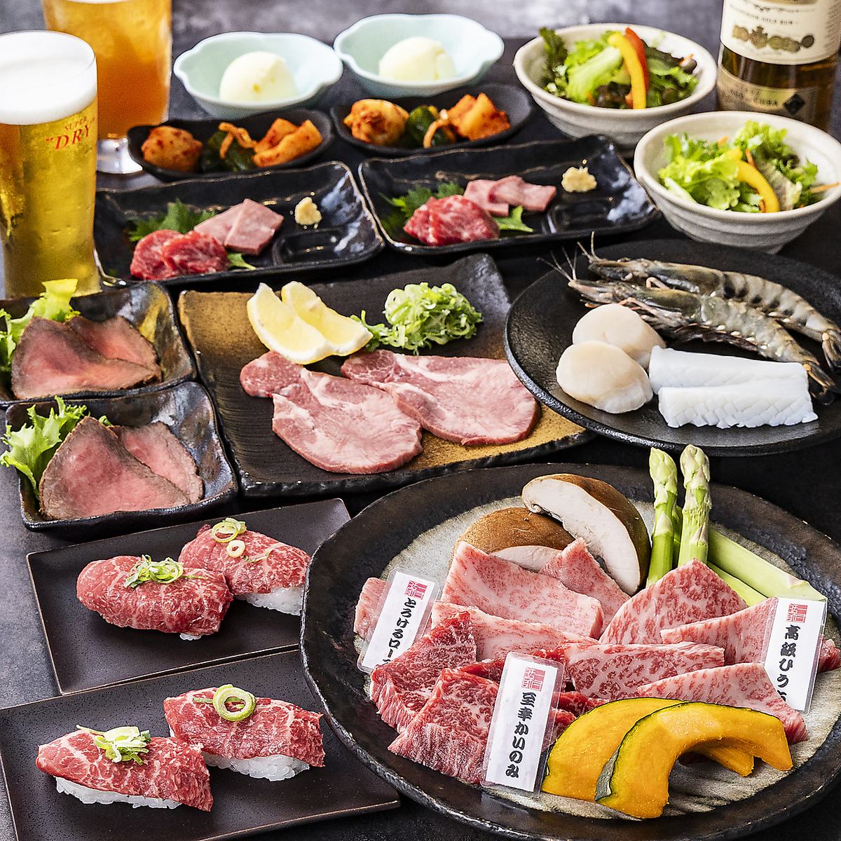 社長自ら仕入れる信州プレミアム牛肉の焼肉としゃぶしゃぶを堪能できる贅沢な空間