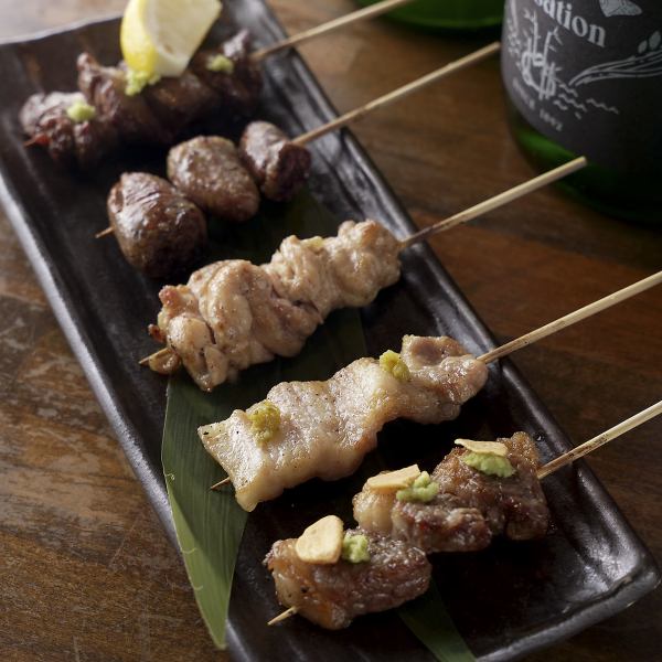 当店のおすすめ！炭火串焼き各種◎