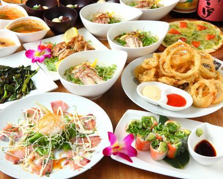 [Girls' party course] Includes fresh fish carpaccio and exquisite chicken sauté, 9 dishes in total ★Unlimited stay★ 4,500 yen