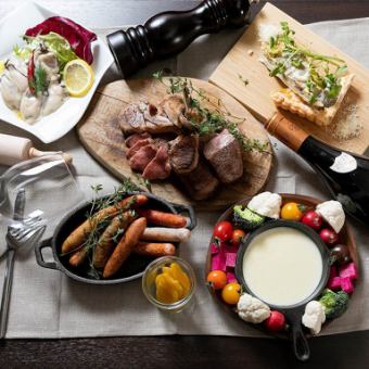 ◎For girls who like meat and cheese [Bistro girls' party course] 4,800 yen with 10 dishes and 120 minutes of all-you-can-drink