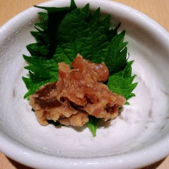 Dried squid pickled in rice malt